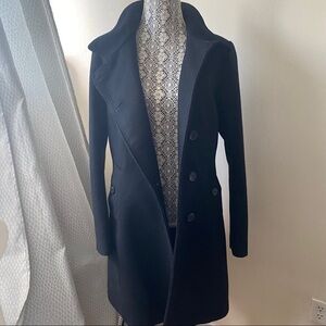𝅺soia & Kyo Wool Black Peacoat Made in Canada